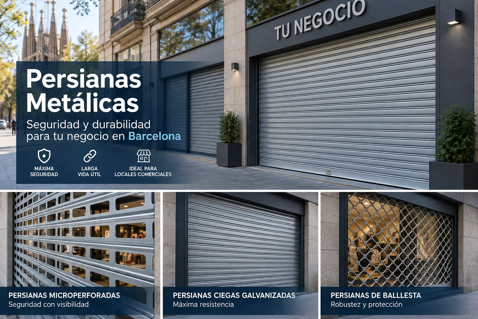 Cuales son las persianas metalicas mas duraderas para locales comerciales en Barcelona - &iquest;Cu&aacute;les son las persianas met&aacute;licas m&aacute;s duraderas para locales comerciales en Barcelona?