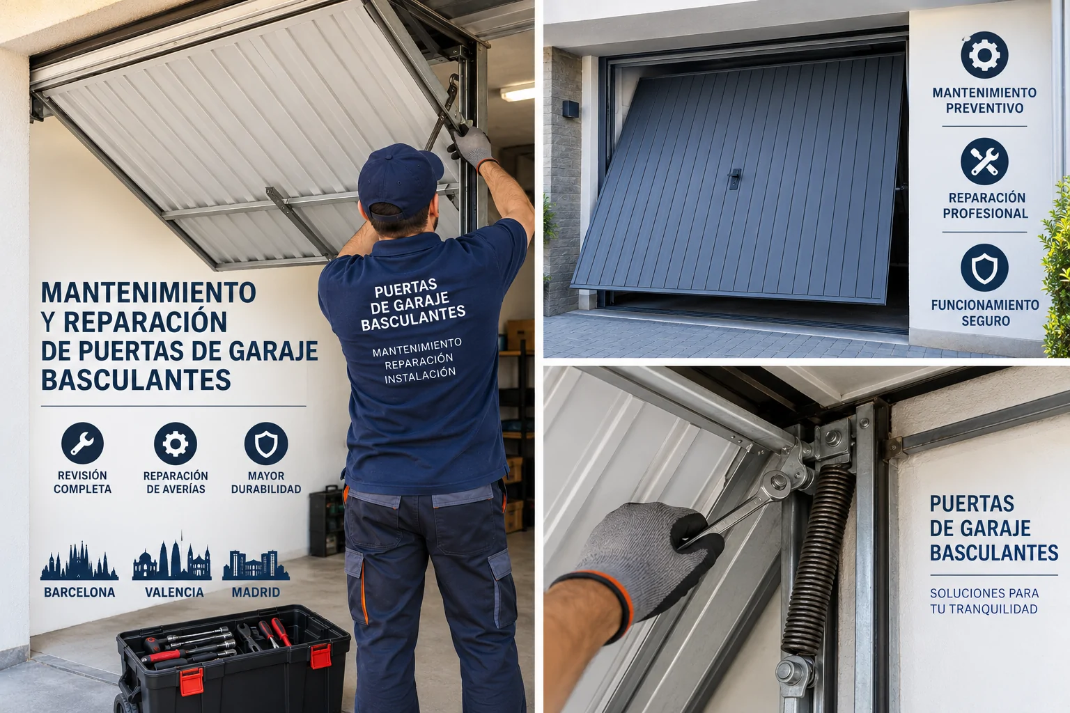Mantenimiento Reparación Puertas de Garaje Basculantes Barcelona Valencia Madrid Mantenimiento Reparacion Puertas de Garaje Basculantes - Mantenimiento Reparación Puertas de Garaje Basculantes Barcelona Valencia Madrid