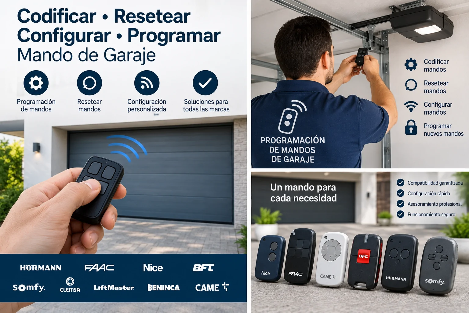 Resetear Configurar Programar Mando Garaje - Codificar Resetear Configurar Programar Mando Garaje