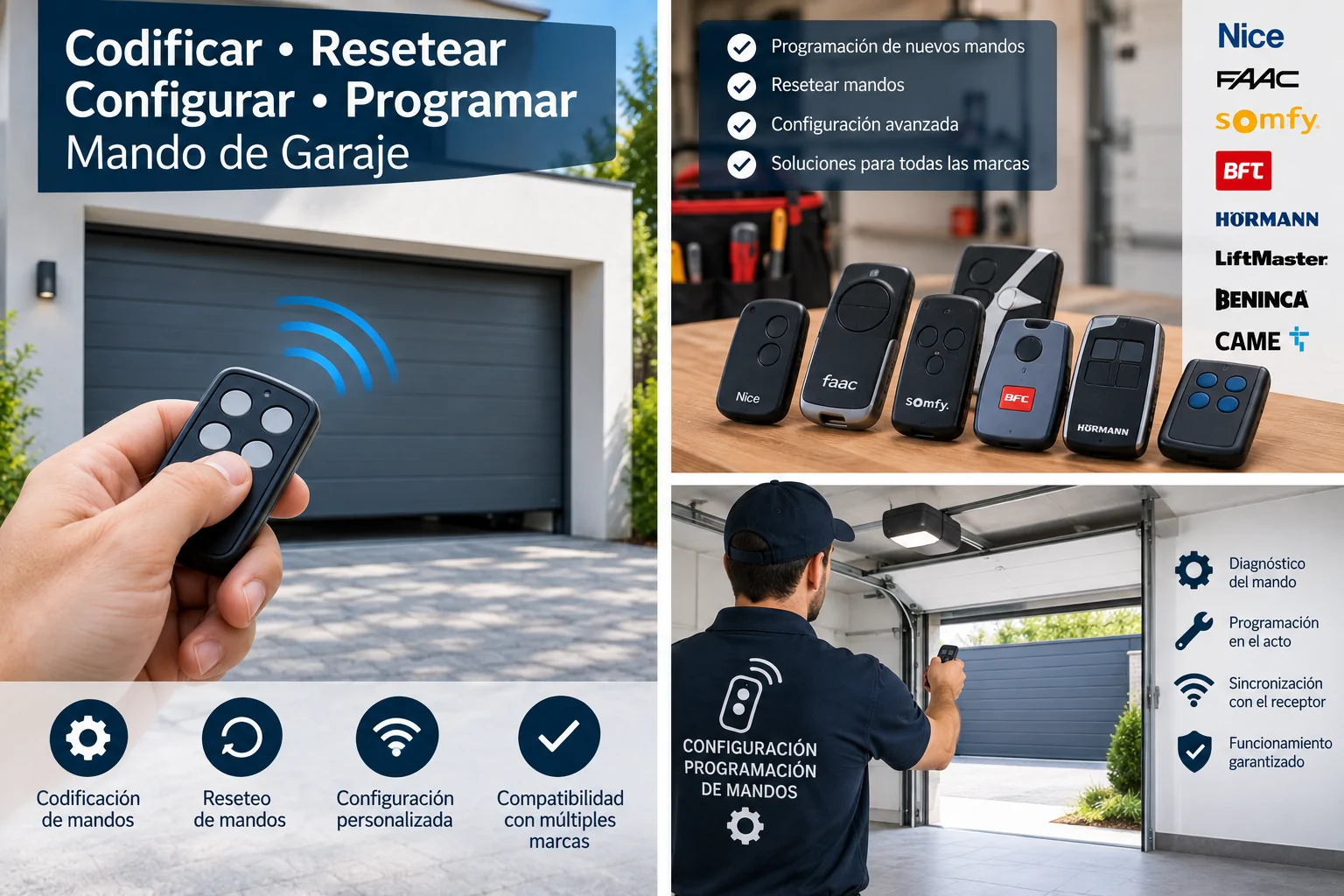 Resetear Configurar Programar Mando Garajes - Codificar Resetear Configurar Programar Mando Garaje